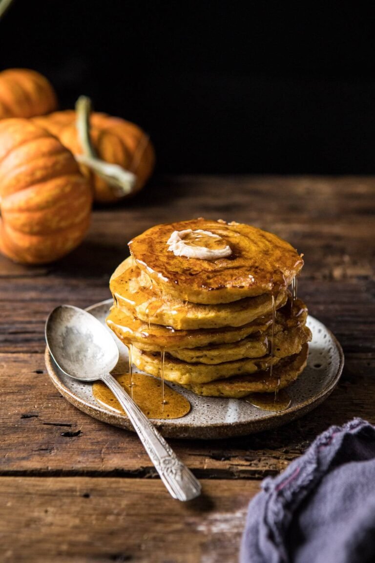 Pumpkin Cinnamon Roll Pancakes Recipe
